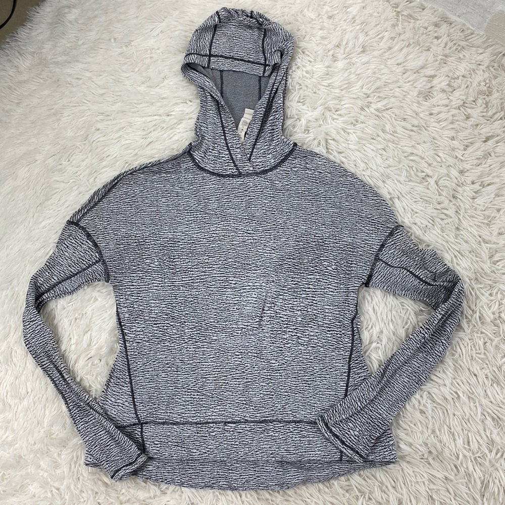 Lululemon Squad Goals Hoodie Sheer Luon Pebble Jacquard V1 White Black